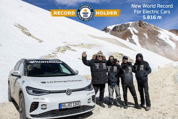 Guinness World Records® para llantas Hankook y Volkswagen ID.4 GTX
